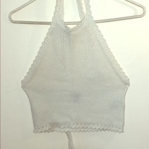 White halter top